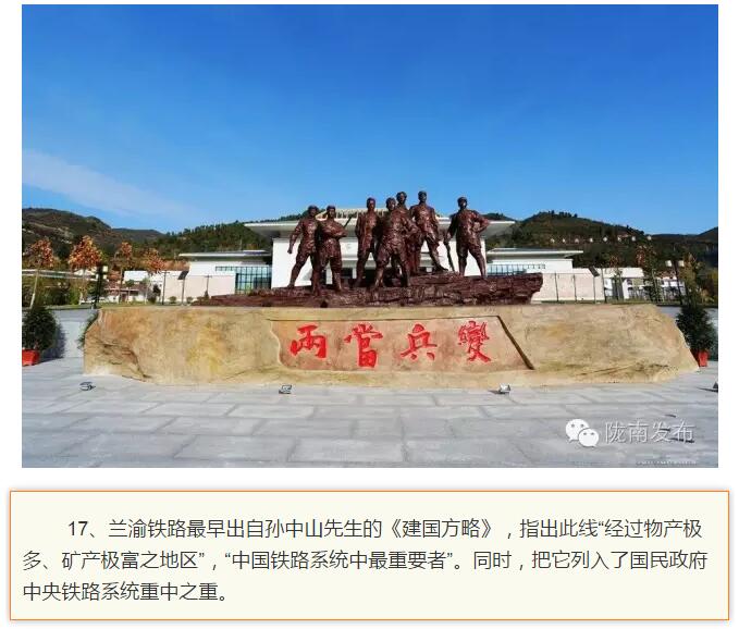 蘭渝鐵路最早由孫中山先生提出？在隴南，你不知道的事兒還有……