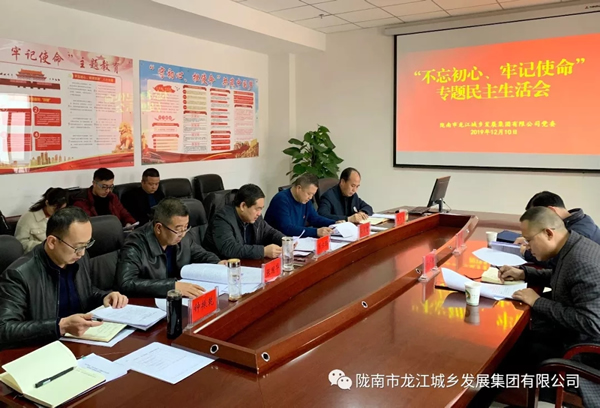 市龍江集團(tuán)召開“不忘初心、牢記使命”專題民主生活會(huì)