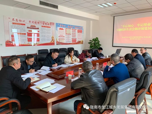 市龍江集團(tuán)黨支部召開(kāi)“不忘初心、牢記使命”專題組織生活會(huì)和民主評(píng)議黨員會(huì)議